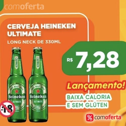 Cerveja Heineken Ultimate sem Glúten 330ml Long Neck