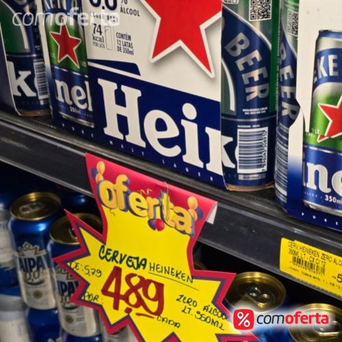 Cerveja Heineken 0,0% Álcool 350ML - Lata
