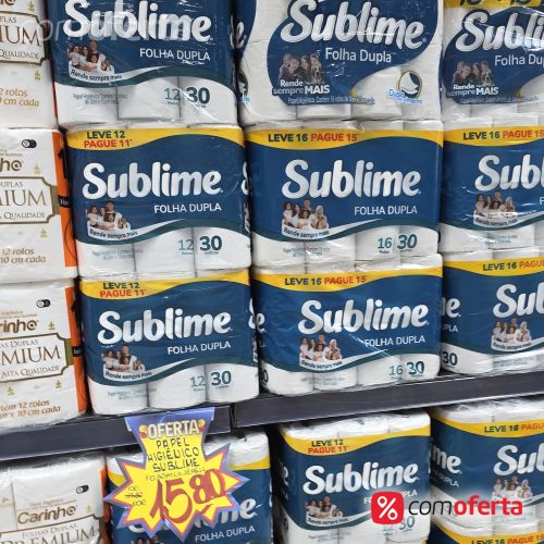 Papel Higienico Sublime 30m Folha Dupla  - 12 unid