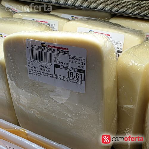 Queijo Mussarela Peça Pedaço Kg