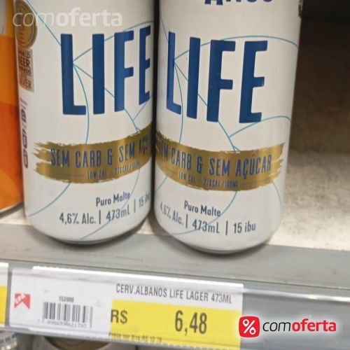 Cerveja Albanos Life Lager - 473ml Latão