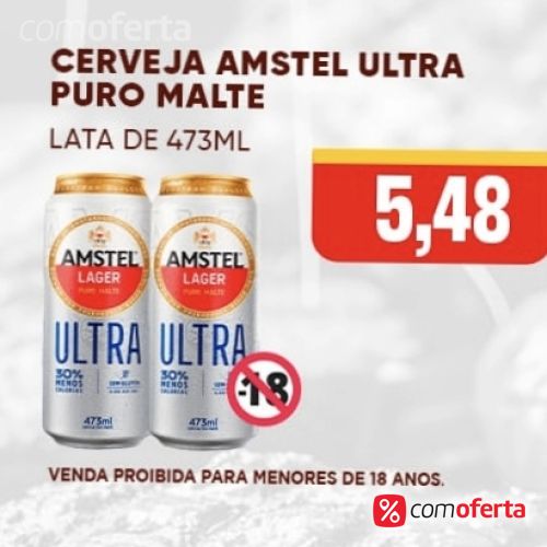 Cerveja Amstel Ultra Sem Gluten 473ml - Latão