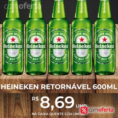 Cerveja Heineken 600ml Garrafa (Retornável)