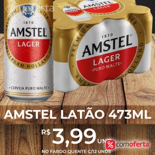 Cerveja Amstel Lager 473ml - Latão