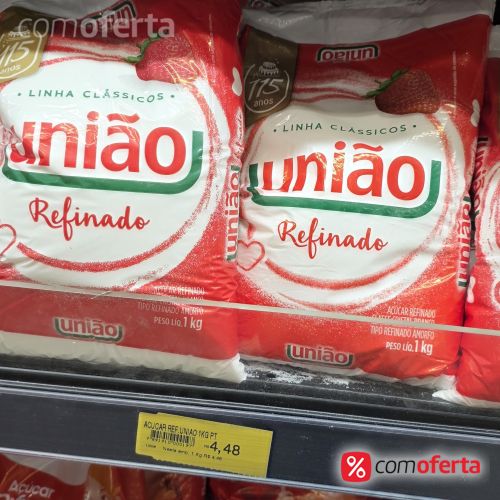 Açúcar Refinado União Pacote 1kg