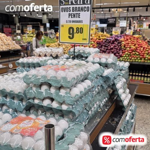 Ovos Brancos Pente 20 Unidades