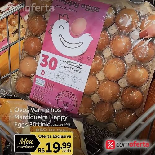 Ovos Vermelhos Pente 30 Unidades