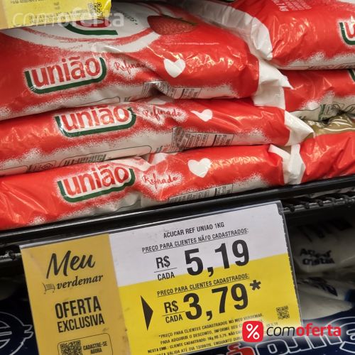 Açúcar Refinado União Pacote 1kg