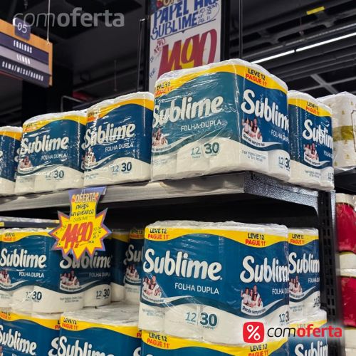 Papel Higienico Sublime 30m Folha Dupla  - 12 unid
