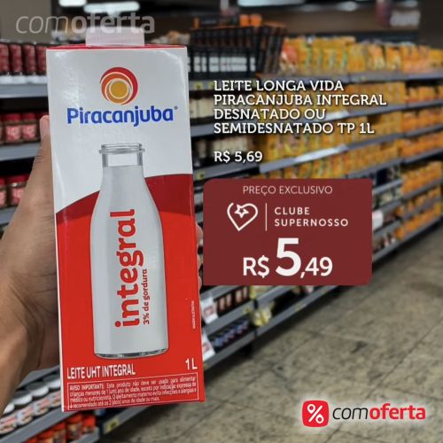 Leite Integral Piracanjuba 1L