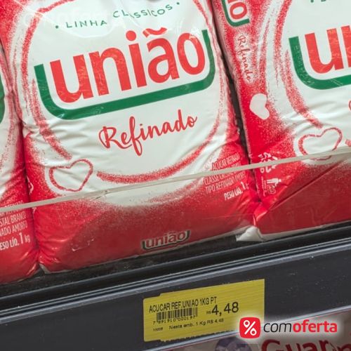 Açúcar Refinado União Pacote 1kg