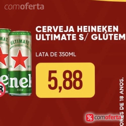 Cerveja Heineken Ultimate sem Glúten 350ml Lata