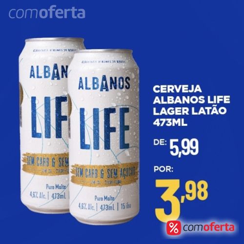 Cerveja Albanos Life Lager - 473ml Latão