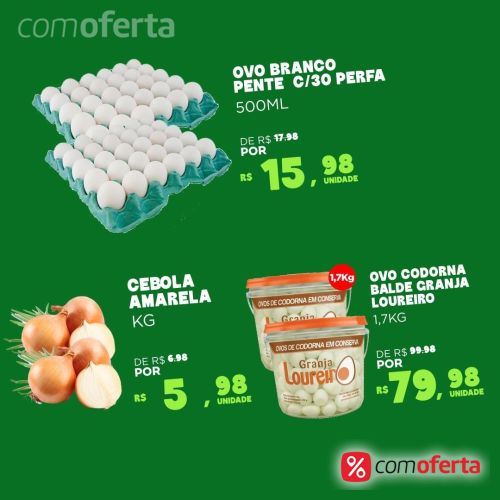Ovos Brancos Pente 30 Unidades