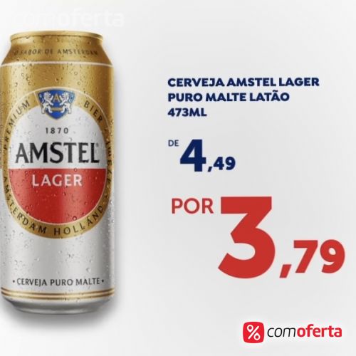 Cerveja Amstel Lager 473ml - Latão
