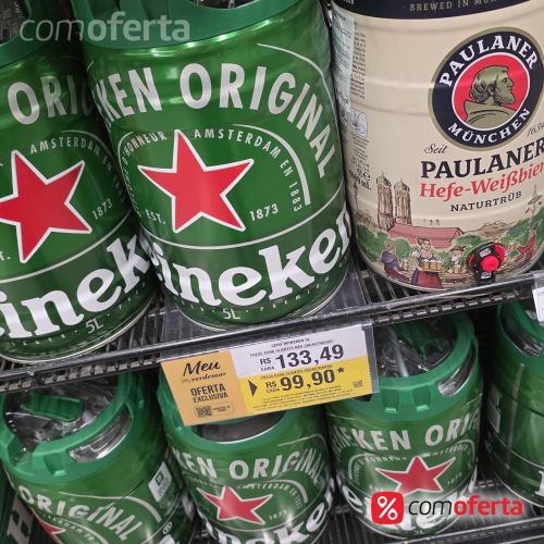 Barril Cerveja Heineken com 5 Litros