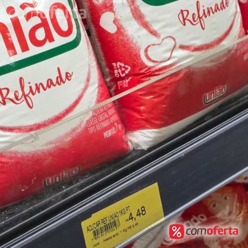 Açúcar Refinado União Pacote 1kg