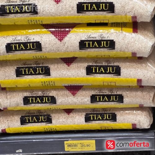 Arroz Branco Tia Jú Tipo 1 - 5kg