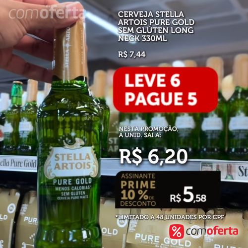 Cerveja Stella Artois Pure Gold - Long Neck 330ml