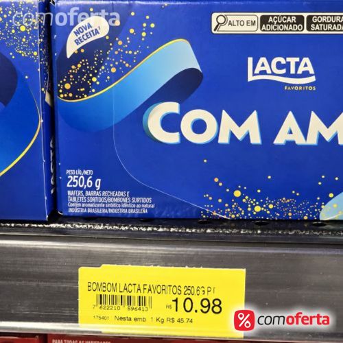 Caixa de Bombons Lacta Favoritos Sortidos 250,6g