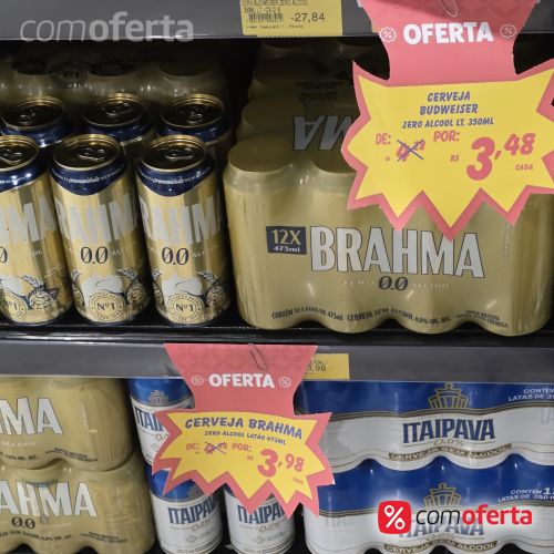 Cerveja Brahma Zero Alcool 350ml - Lata