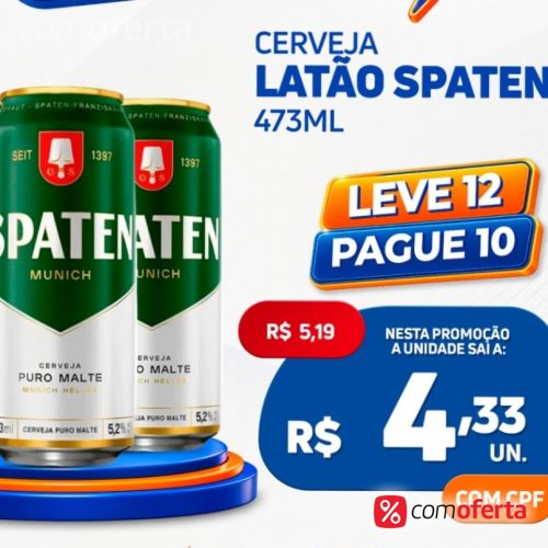 Cerveja Spaten Puro Malte Munich 473ml - Latão