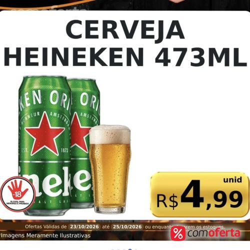 Cerveja Heineken 473ml - Latão