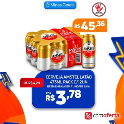 Cerveja Amstel Lager 473ml - Latão