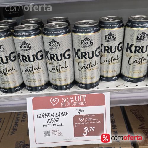 Cerveja Krug Cristal Puro Malte - 473ml Latão