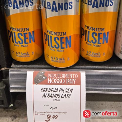 Cerveja Albanos Puro Malte Pilsen 473ml - Latão